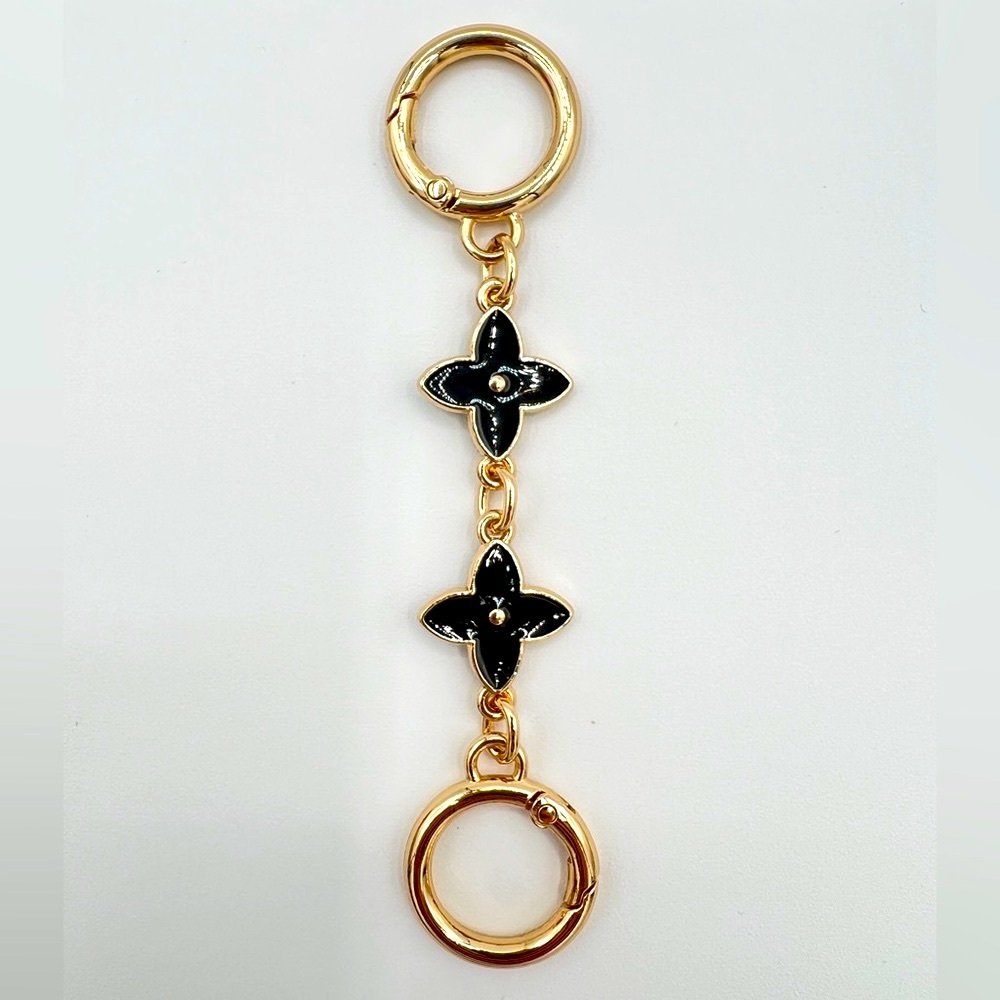 Clover Handbag Chain Strap Extender Black New